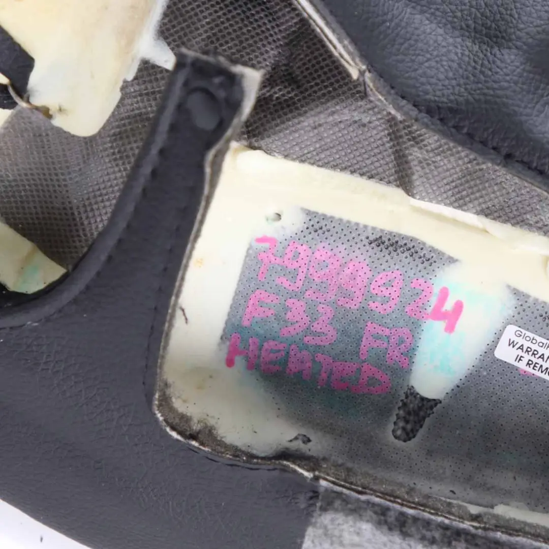 Front Right O/S Heated Sport Seat Backrest Leather Black Blue to BMW F33 Seat Cover with Part number 8062620 BMW F33 Seat Cover Front Right O/S Heated Sport Seat Backrest Leather Black Blue - SKU 8062620 - Part number 8062620