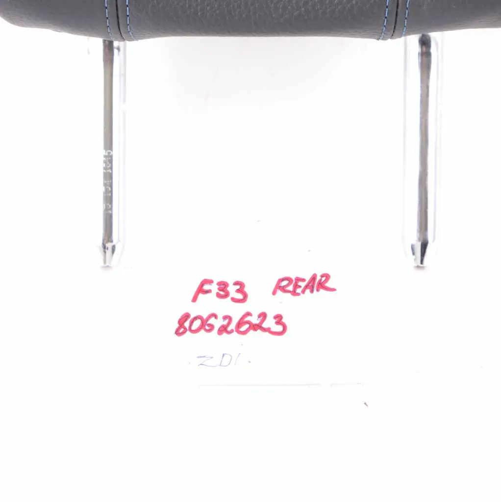 BMW F33 Cabrio Kopfstütze Hinten Links Rechts Sitz Kopfstütze Leder Schwarz - SKU 8062623 - Teilenummer 8062623