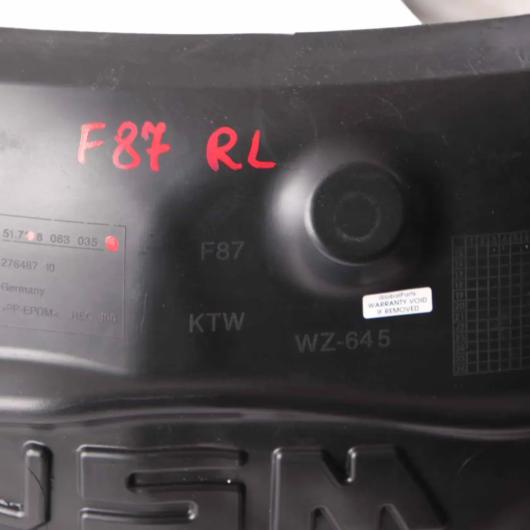 Abdeckung Radkasten Hinten Links Liner Gehäuse Zierleiste für BMW F87 M2 mit Teilenummer 8063035 BMW F87 M2 Abdeckung Radkasten Hinten Links Liner Gehäuse Zierleiste - SKU 8063035 - Teilenummer 8063035