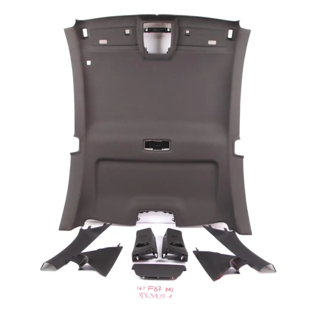 Complete Headlining BMW F22 F87 M2 Roof Lining Black M Sport Pillars + Handles to with Part number 8063109 Complete Headlining BMW F22 F87 M2 Roof Lining Black M Sport Pillars + Handles - SKU 8063109-1 - Part number 8063109