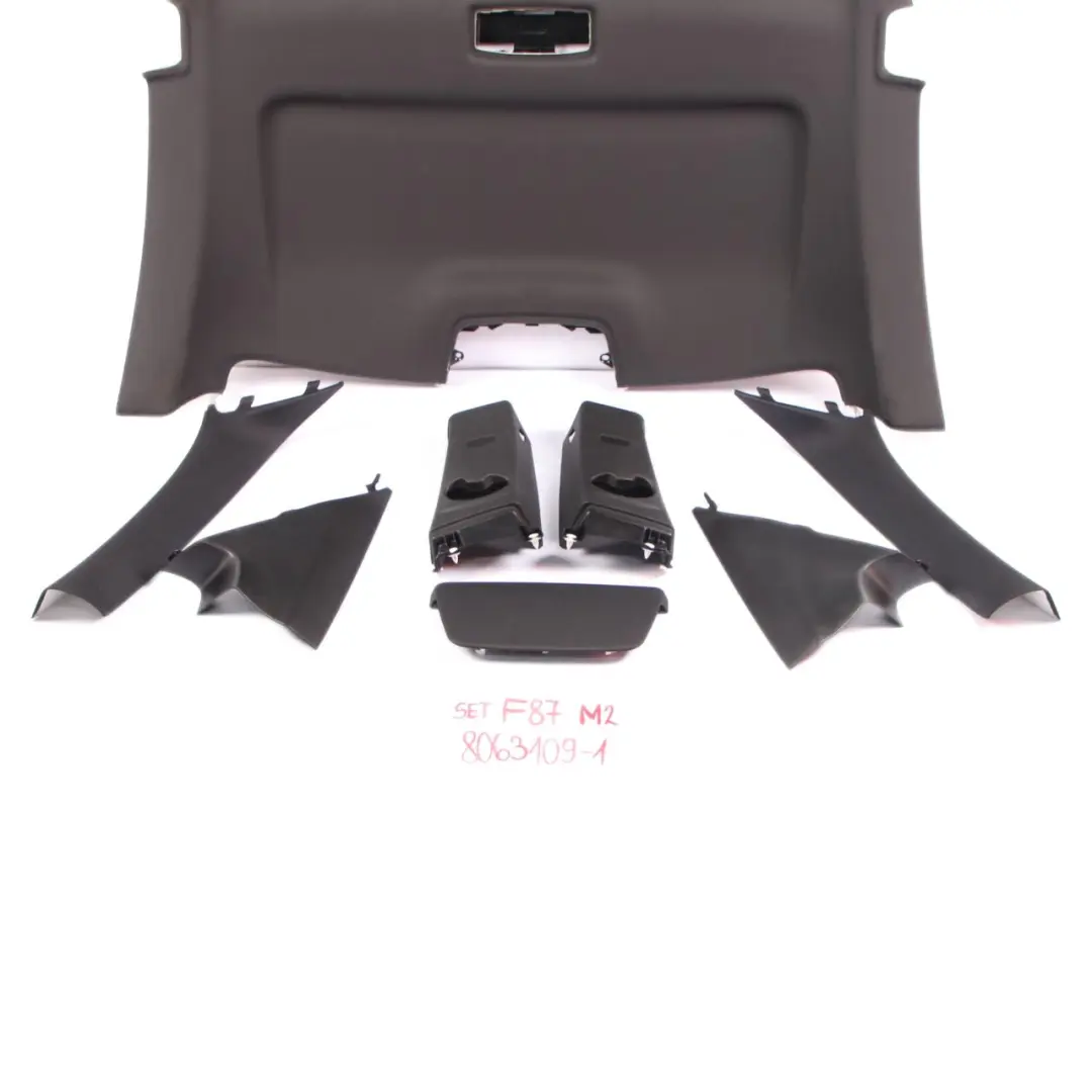 Complete Headlining BMW F22 F87 M2 Roof Lining Black M Sport Pillars + Handles to with Part number 8063109 Complete Headlining BMW F22 F87 M2 Roof Lining Black M Sport Pillars + Handles - SKU 8063109-1 - Part number 8063109