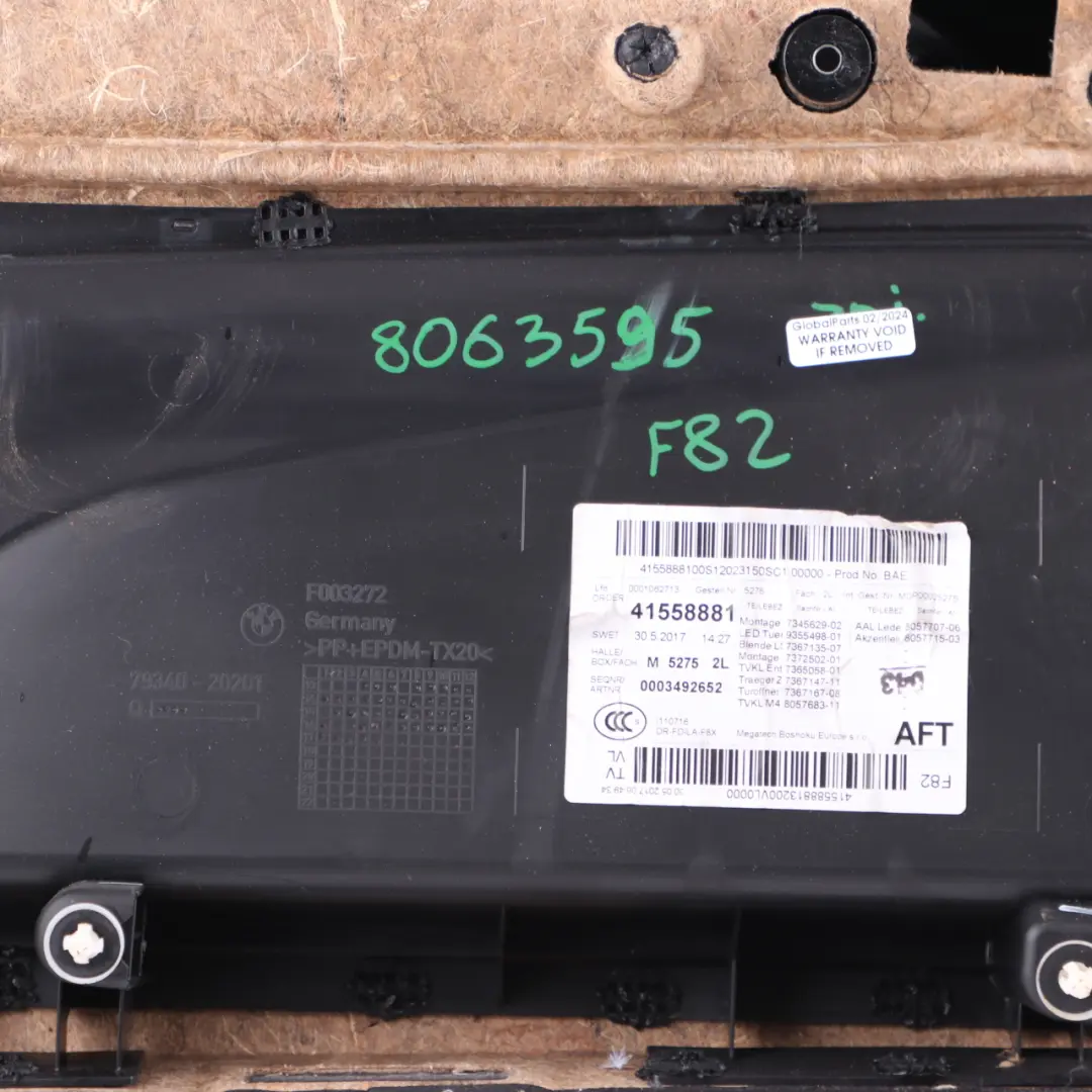 Front Left N/S Door Lining Card Leather Merino Schwarz to BMW F82 F83 M4 with Part number 8063595 BMW F82 F83 M4 Front Left N/S Door Lining Card Leather Merino Schwarz - SKU 8063595 - Part number 8063595