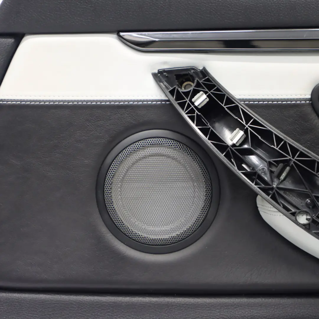 Delantero Derecho Forro Puerta Cuero Merino Silverstone para BMW F82 F83 M4 con número de pieza 8063618 BMW F82 F83 M4 Delantero Derecho Forro Puerta Cuero Merino Silverstone - SKU 8063618 - Número de pieza 8063618