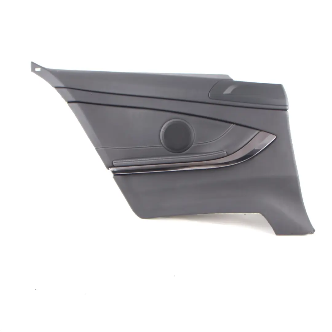 Embellecedor Lateral Trasero Izquierdo Tarjeta Cuero Merino Schwarz para BMW F82 M4 con número de pieza 8063651 BMW F82 M4 Embellecedor Lateral Trasero Izquierdo Tarjeta Cuero Merino Schwarz - SKU 8063651 - Número de pieza 8063651