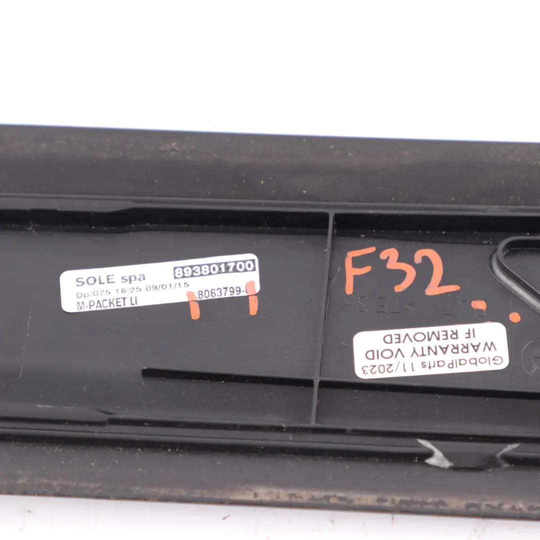 Pakiet Listwa Nakładka Progowa Progu Przednia Lewa do BMW F32 M o numerze 8063799 BMW F32 M Pakiet Listwa Nakładka Progowa Progu Przednia Lewa - SKU 8063799 - Numer Części 8063799