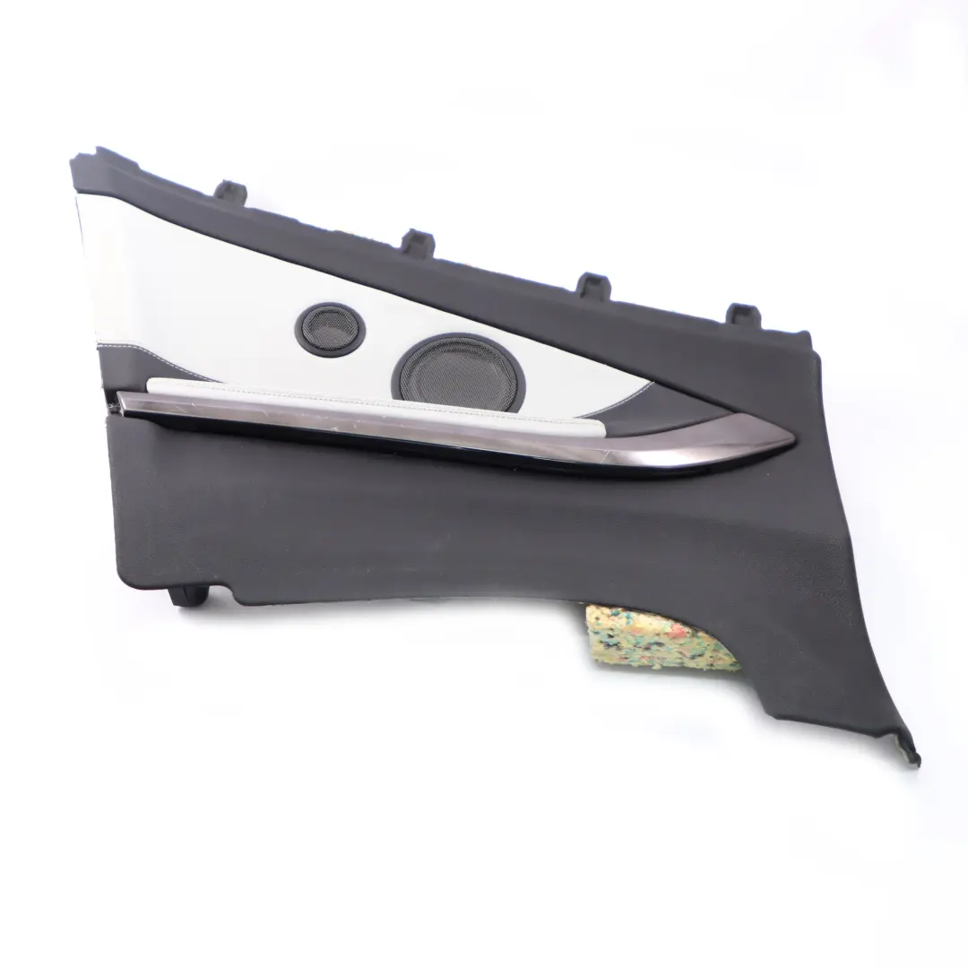 Left N/S Lateral Lining Panel Black Leather Silverstone to BMW F83 M4 Cabrio Rear with Part number 8064005 BMW F83 M4 Cabrio Rear Left N/S Lateral Lining Panel Black Leather Silverstone - SKU 8064005 - Part number 8064005