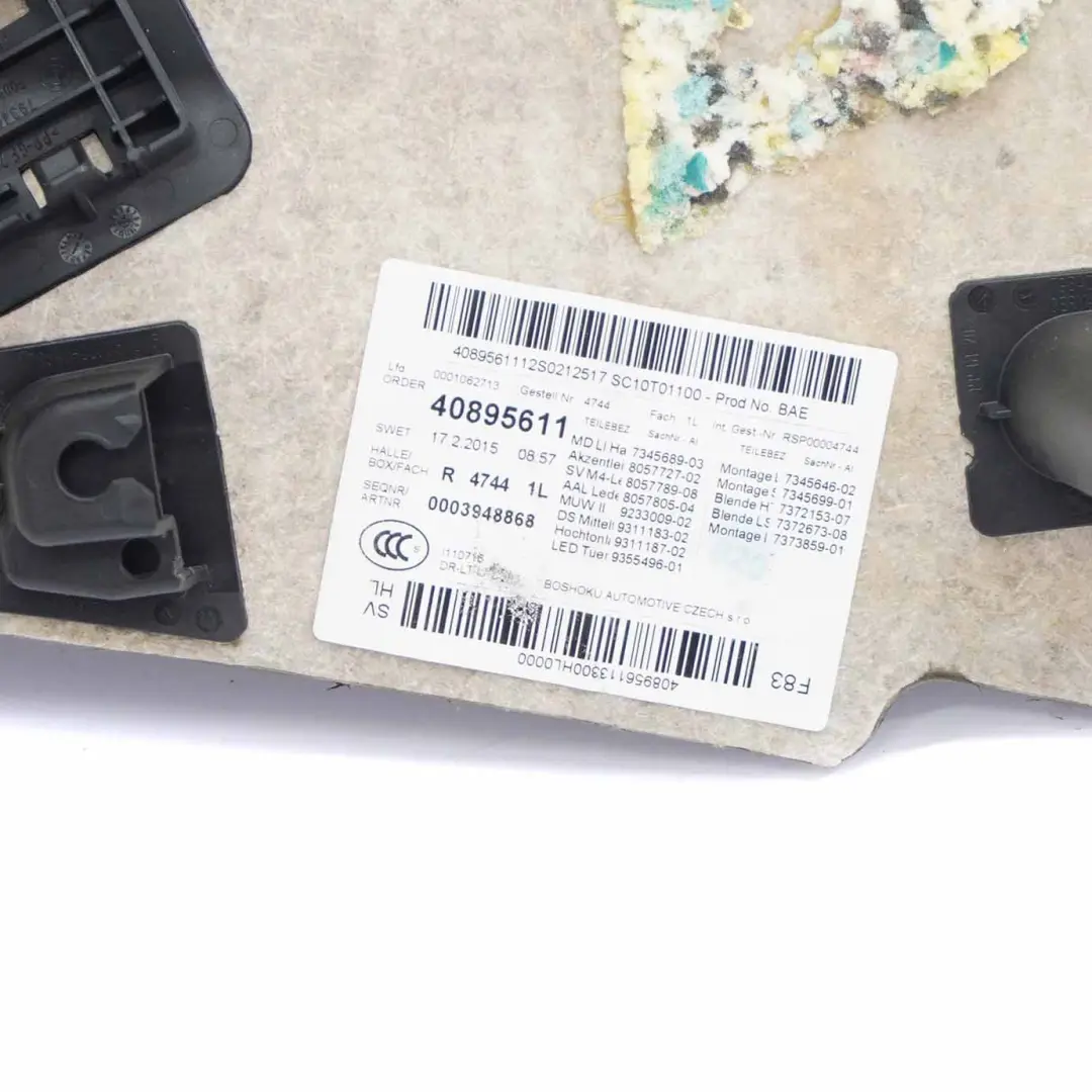 Panel lateral HiFi Trasero Izquierdo Cabrio Cuero Sakhir Naranja para BMW F83 M4 con número de pieza 8064007 BMW F83 M4 Panel lateral HiFi Trasero Izquierdo Cabrio Cuero Sakhir Naranja - SKU 8064007 - Número de pieza 8064007