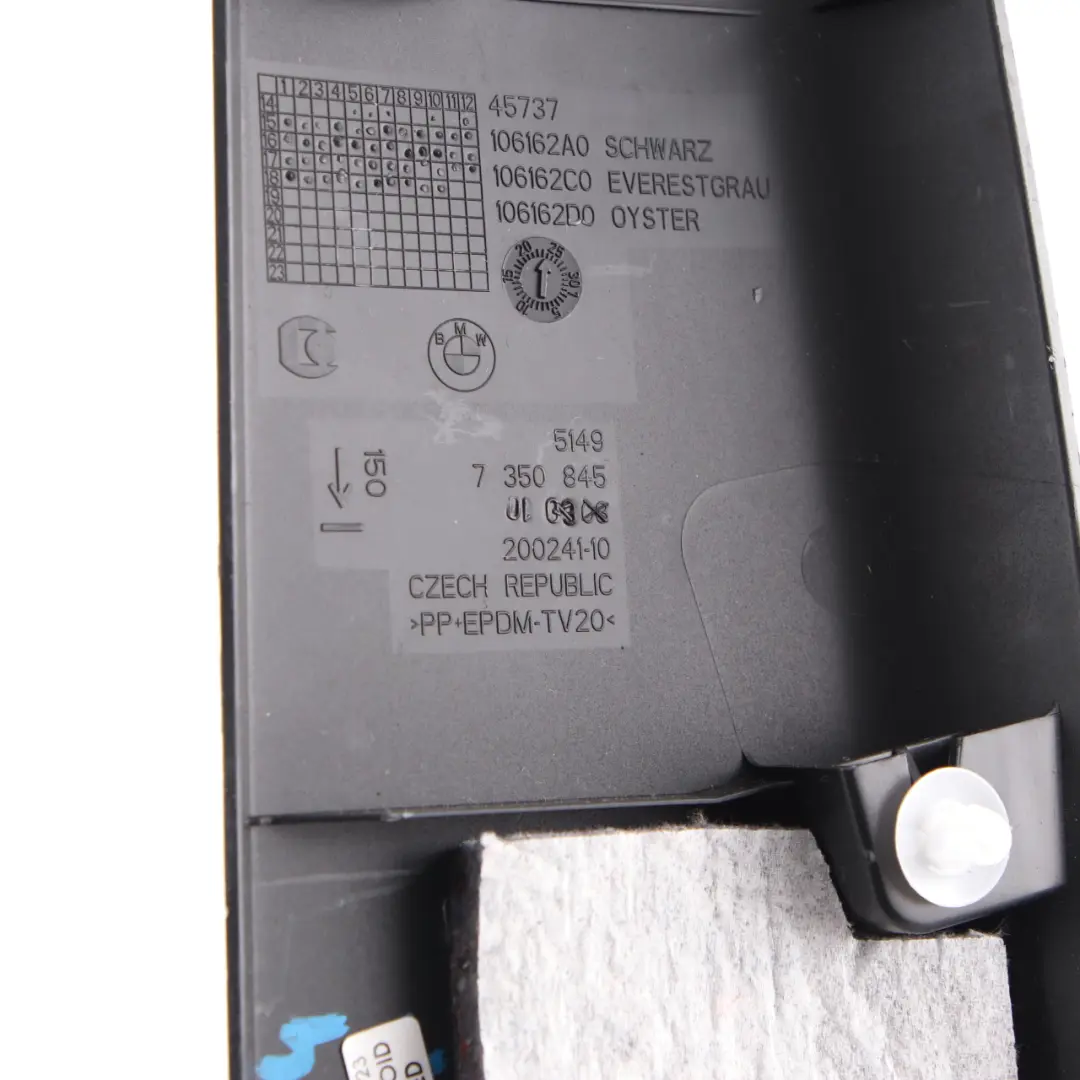 BMW X1 F48 Osłona Panel Wewnętrzny Górny Klapy Bagażnika Czarny 7350845 - SKU 8064687 - Numer Części 8064687