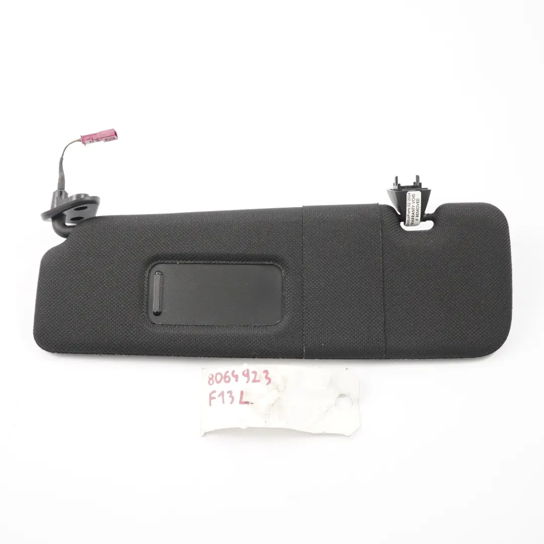 Pare soleil BMW F13 F06 Pare-soleil gauche Noir Anthracite Miroir pour à propos du numéro de pièce 8064923 Pare soleil BMW F13 F06 Pare-soleil gauche Noir Anthracite Miroir - SKU 8064923 - Numéro de pièce 8064923