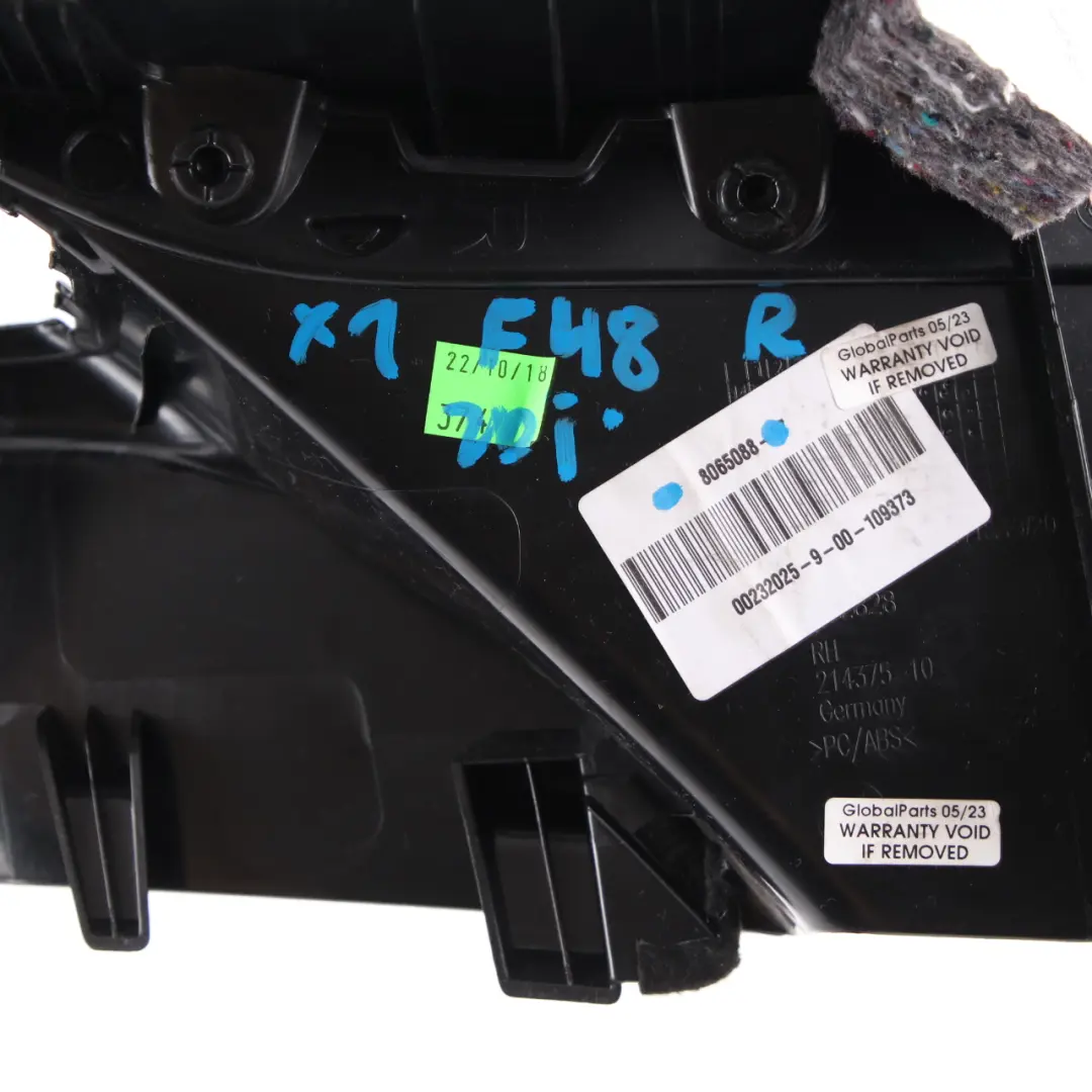 BMW X1 F48 Cover C D Pillar Right Trim Panel Black - SKU 8065088 - Part number 8065088