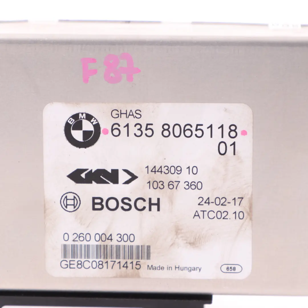 Módulo Bloqueo Diferencial BMW F13 M6 F80 M3 Eje Trasero Unidad ECU para con número de pieza 8065118 Módulo Bloqueo Diferencial BMW F13 M6 F80 M3 Eje Trasero Unidad ECU - SKU 8065118 - Número de pieza 8065118