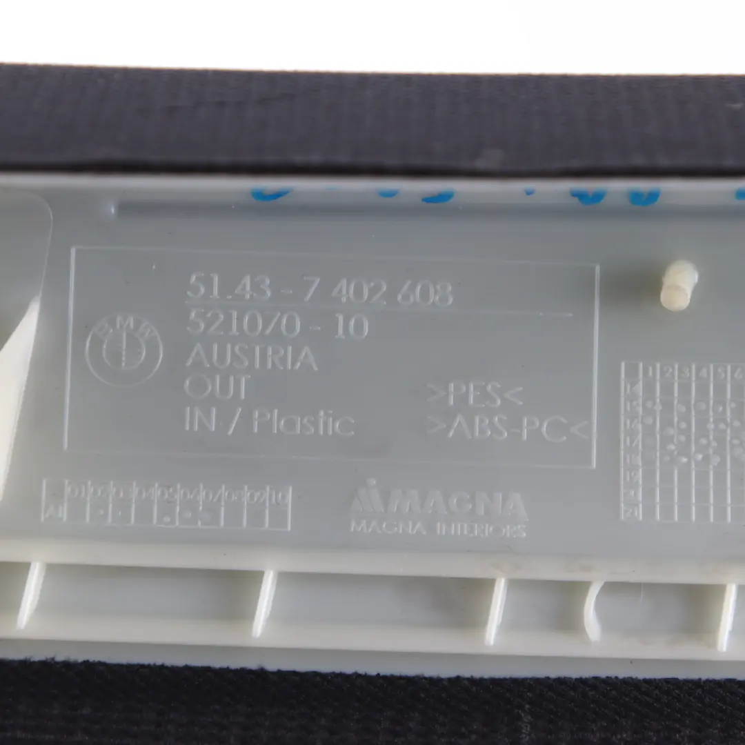 BMW X1 F48 Cache Colonne Droit Panneau A Colonne Noir 7402608 - SKU 8065160 - Numéro de pièce 8065160