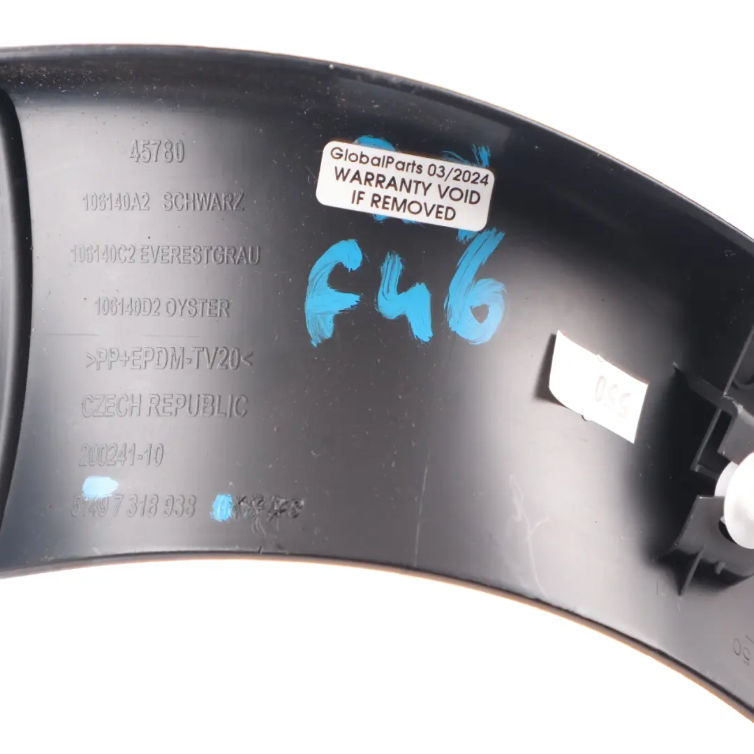 BMW F46 Tailgate Boot Rear Right O/S Top Upper Inner Trim Panel Black 7318938 - SKU 8065342 - Part number 8065342