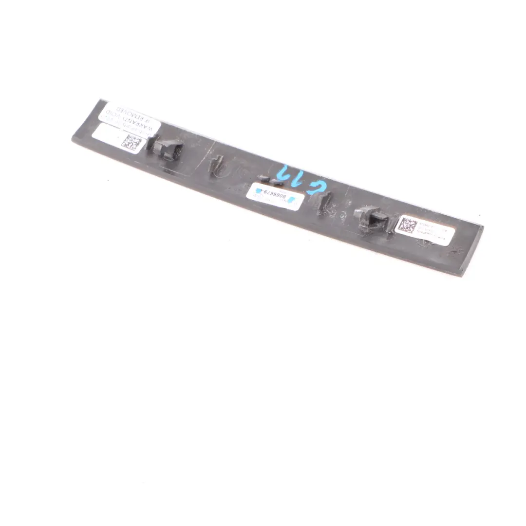 Centre Console Front Strip Trim Cover Panel Fine Wood Black to BMW G11 with Part number 8066679 BMW G11 Centre Console Front Strip Trim Cover Panel Fine Wood Black - SKU 8066679 - Part number 8066679