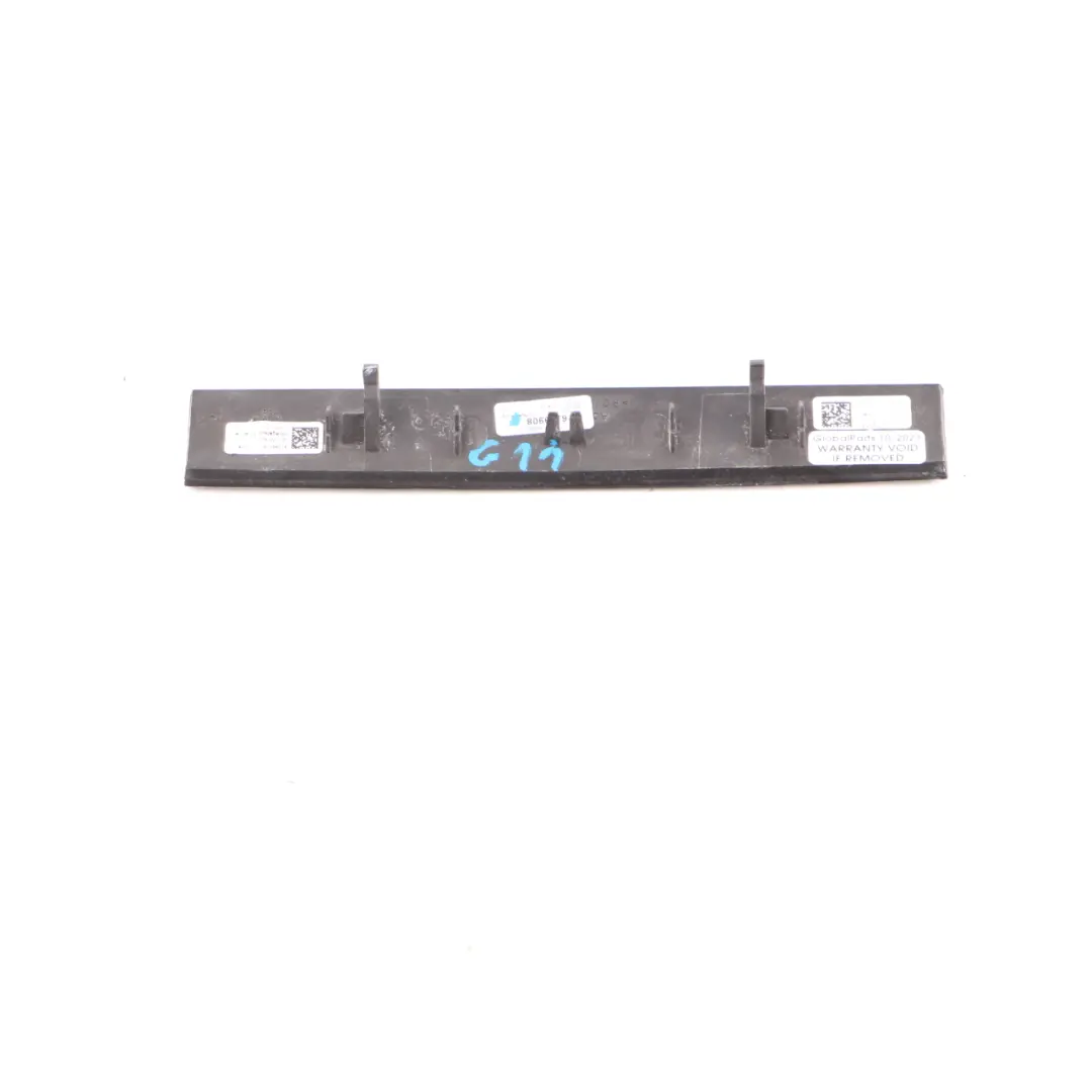 Centre Console Front Strip Trim Cover Panel Fine Wood Black to BMW G11 with Part number 8066679 BMW G11 Centre Console Front Strip Trim Cover Panel Fine Wood Black - SKU 8066679 - Part number 8066679