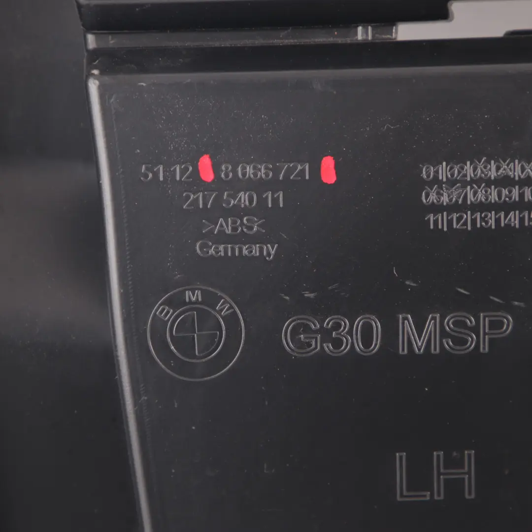 Guide hintere Stoßstange Seite links Halterung für BMW G30 M Sport mit Teilenummer 8066721 BMW G30 M Sport Guide hintere Stoßstange Seite links Halterung - SKU 8066721 - Teilenummer 8066721