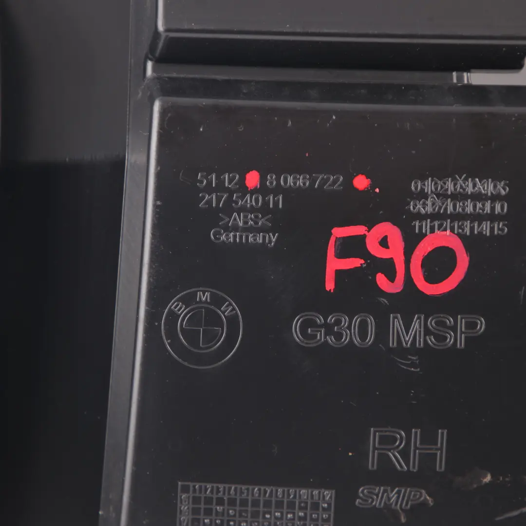 BMW G30 M Sport Guide hintere Stoßstange Seite rechts Halterung - SKU 8066722 - Teilenummer 8066722