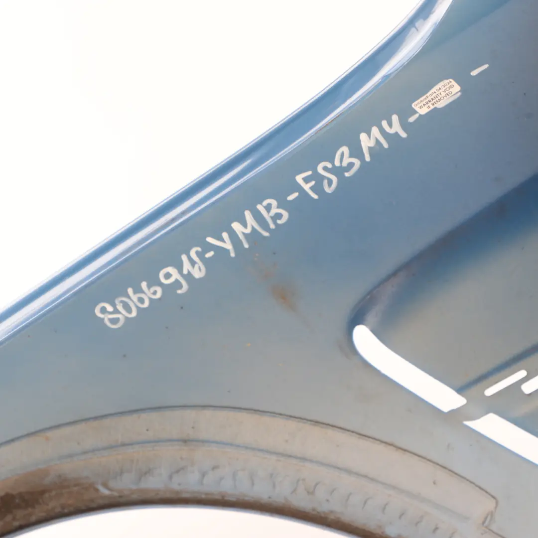 Side Panel Fender Wing Front Right O/S Yas Marina Blue - B68 to BMW F82 F83 M4 with Part number 8066918 BMW F82 F83 M4 Side Panel Fender Wing Front Right O/S Yas Marina Blue - B68 - SKU 8066918-YMB - Part number 8066918
