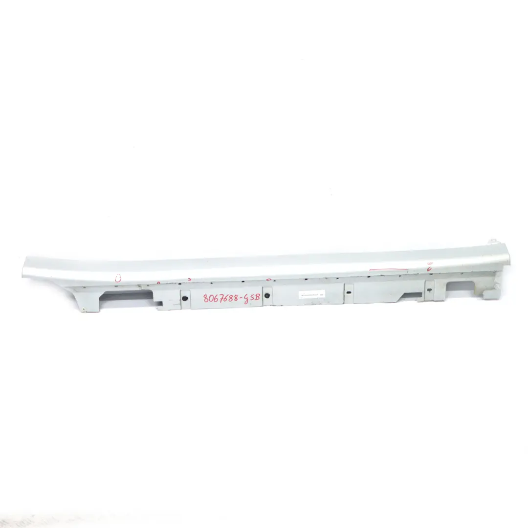Side Skirt BMW X1 F48 M Sport Sill Strip Right O/S Glacier Silver Metallic - A83 to with Part number 8067688 Side Skirt BMW X1 F48 M Sport Sill Strip Right O/S Glacier Silver Metallic - A83 - SKU 8067688-GSB - Part number 8067688