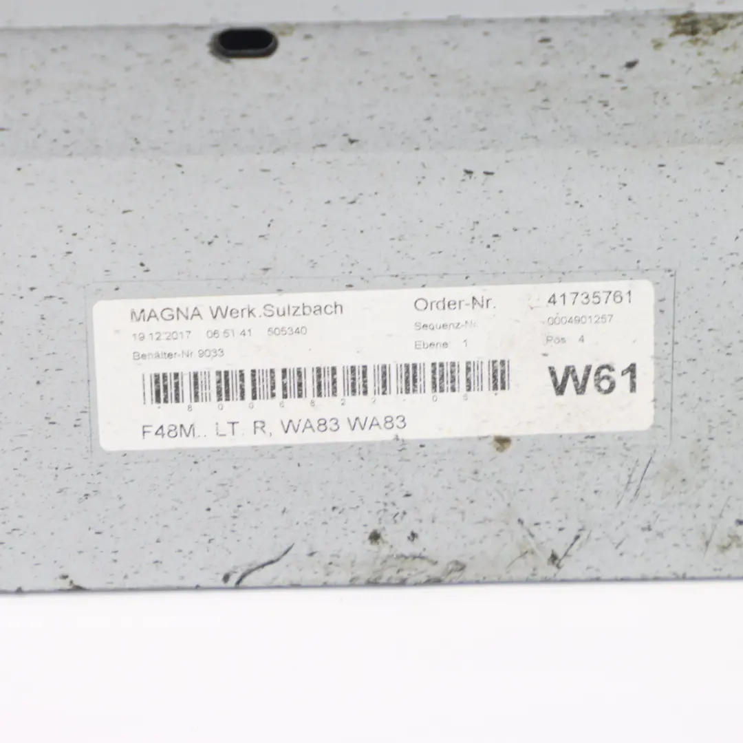  Faldón lateral BMW X1 F48 M Sport Derecho Glacier Silver Metallic - A83 - SKU 8067688-GSB - Número de pieza 8067688