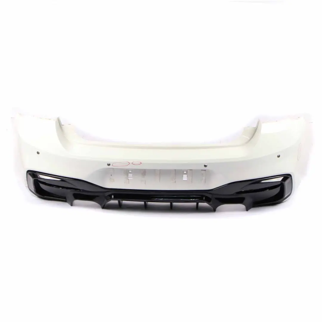Bumper BMW F20 F21 LCI M135i M140i M Sport Panel PDC Alpinweiss White - 300 to Rear with Part number 8067800 Rear Bumper BMW F20 F21 LCI M135i M140i M Sport Panel PDC Alpinweiss White - 300 - SKU 8067800-AW - Part number 8067800