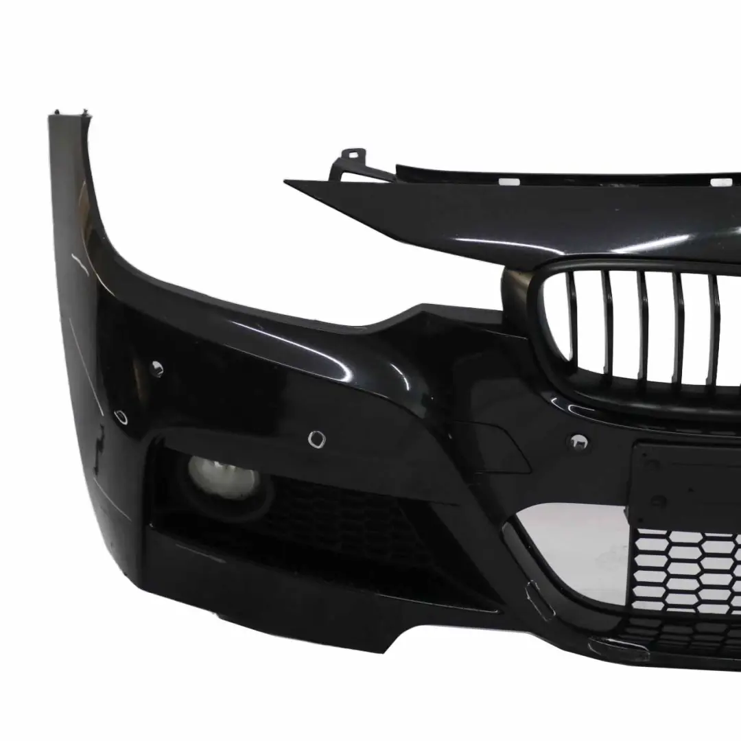 Complete Front Bumper Trim Panel Black Sapphire - 475 to BMW F30 F31 M Sport with Part number 8067928 BMW F30 F31 M Sport Complete Front Bumper Trim Panel Black Sapphire - 475 - SKU 8067928-BS - Part number 8067928
