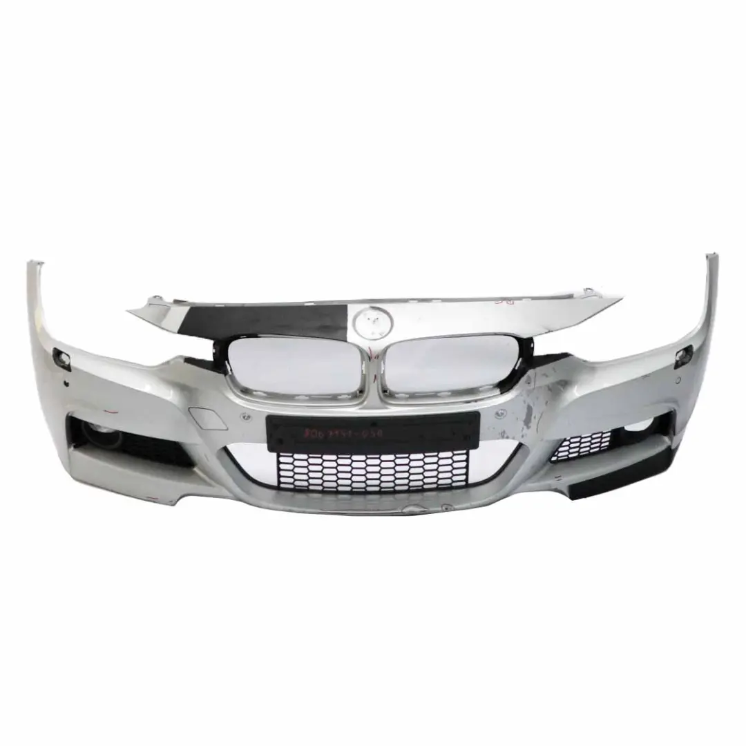 Front Bumper M Sport Complete Trim Panel Glacier Silver - A83 to BMW F30 F31 with Part number 8067941 BMW F30 F31 Front Bumper M Sport Complete Trim Panel Glacier Silver - A83 - SKU 8067941-GSB - Part number 8067941