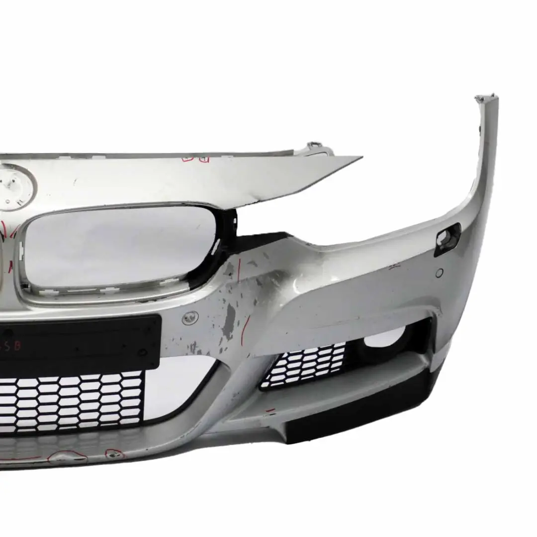 Front Bumper M Sport Complete Trim Panel Glacier Silver - A83 to BMW F30 F31 with Part number 8067941 BMW F30 F31 Front Bumper M Sport Complete Trim Panel Glacier Silver - A83 - SKU 8067941-GSB - Part number 8067941