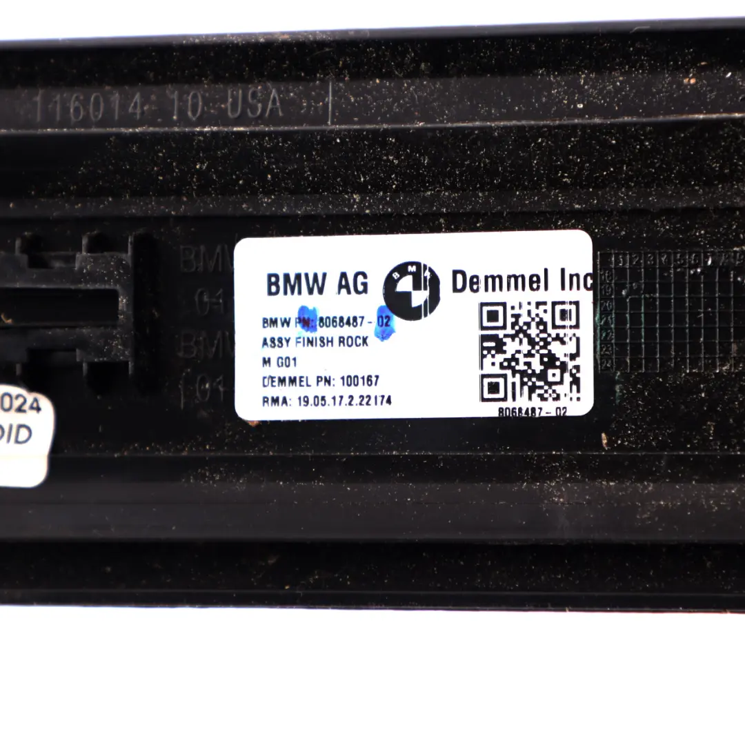 Pakiet Listwa Nakładka Progowa Przód Lewo Prawo do BMW X3 G01 M o numerze 8068487 BMW X3 G01 M Pakiet Listwa Nakładka Progowa Przód Lewo Prawo - SKU 8068487 - Numer Części 8068487