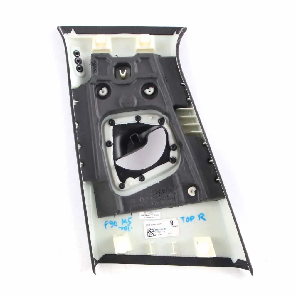 B-Pillar Cover Right O/S Column Trim Upper Alcantara to BMW G30 with Part number 8068526 BMW G30 B-Pillar Cover Right O/S Column Trim Upper Alcantara - SKU 8068526 - Part number 8068526