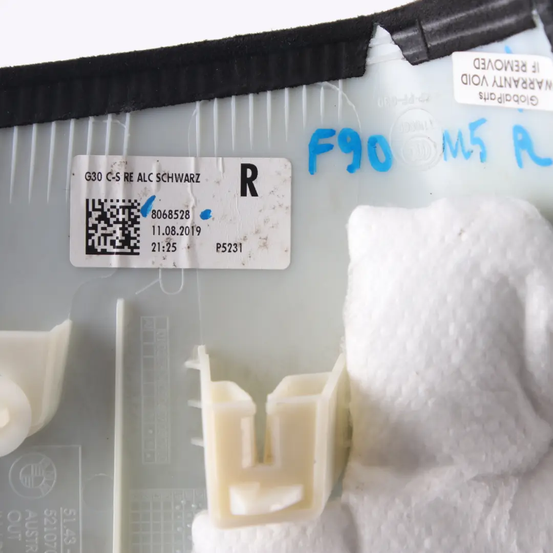 Säulenabdeckung Säule rechts Top Trim Alcantara 7384534 für BMW G30 C mit Teilenummer 8068528 BMW G30 C Säulenabdeckung Säule rechts Top Trim Alcantara 7384534 - SKU 8068528 - Teilenummer 8068528