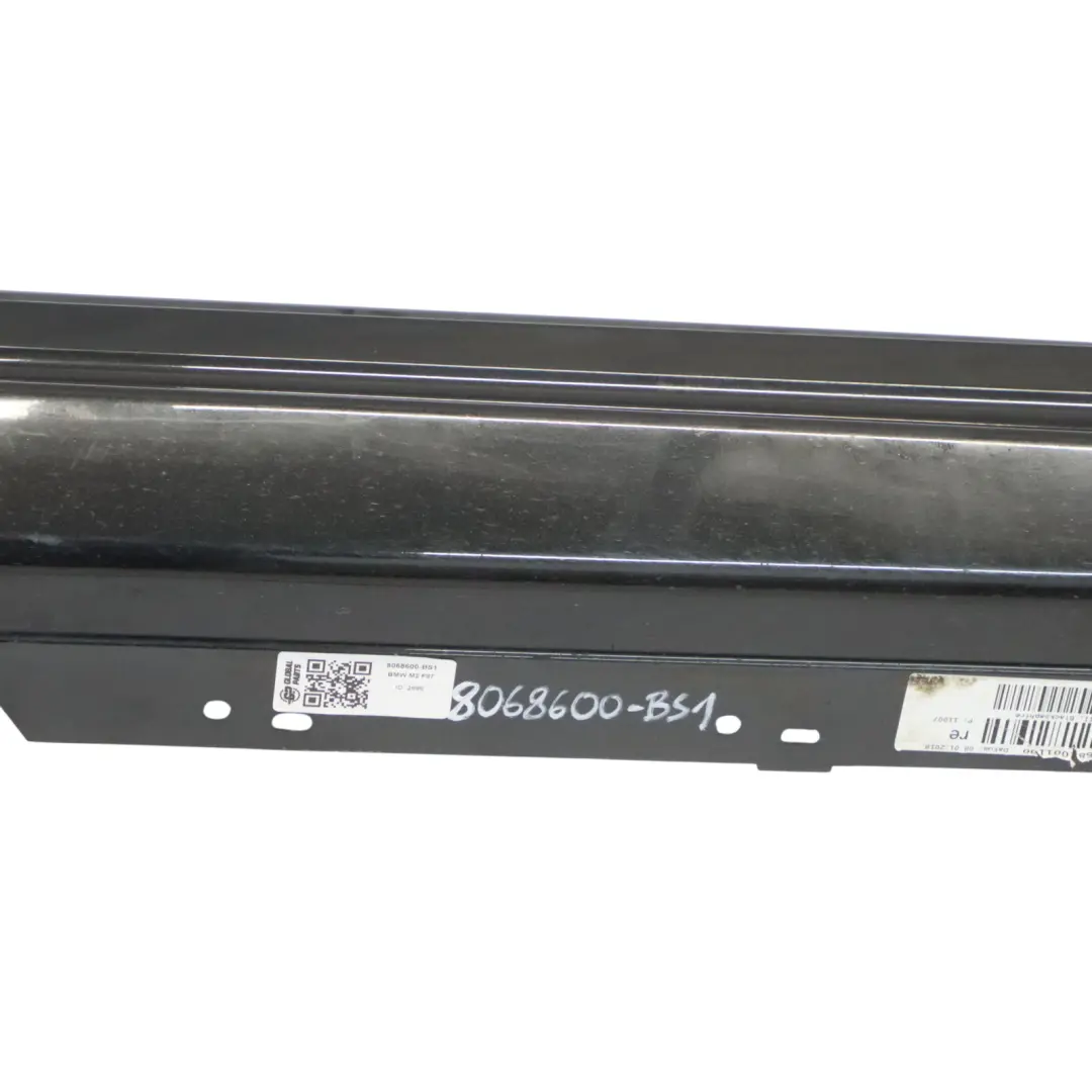 Side Skirt Coupe Sill Strip Right O/S Black Sapphire Metallic - 475 to BMW F87 M2 with Part number 8068600 BMW F87 M2 Side Skirt Coupe Sill Strip Right O/S Black Sapphire Metallic - 475 - SKU 8068600-BS1 - Part number 8068600