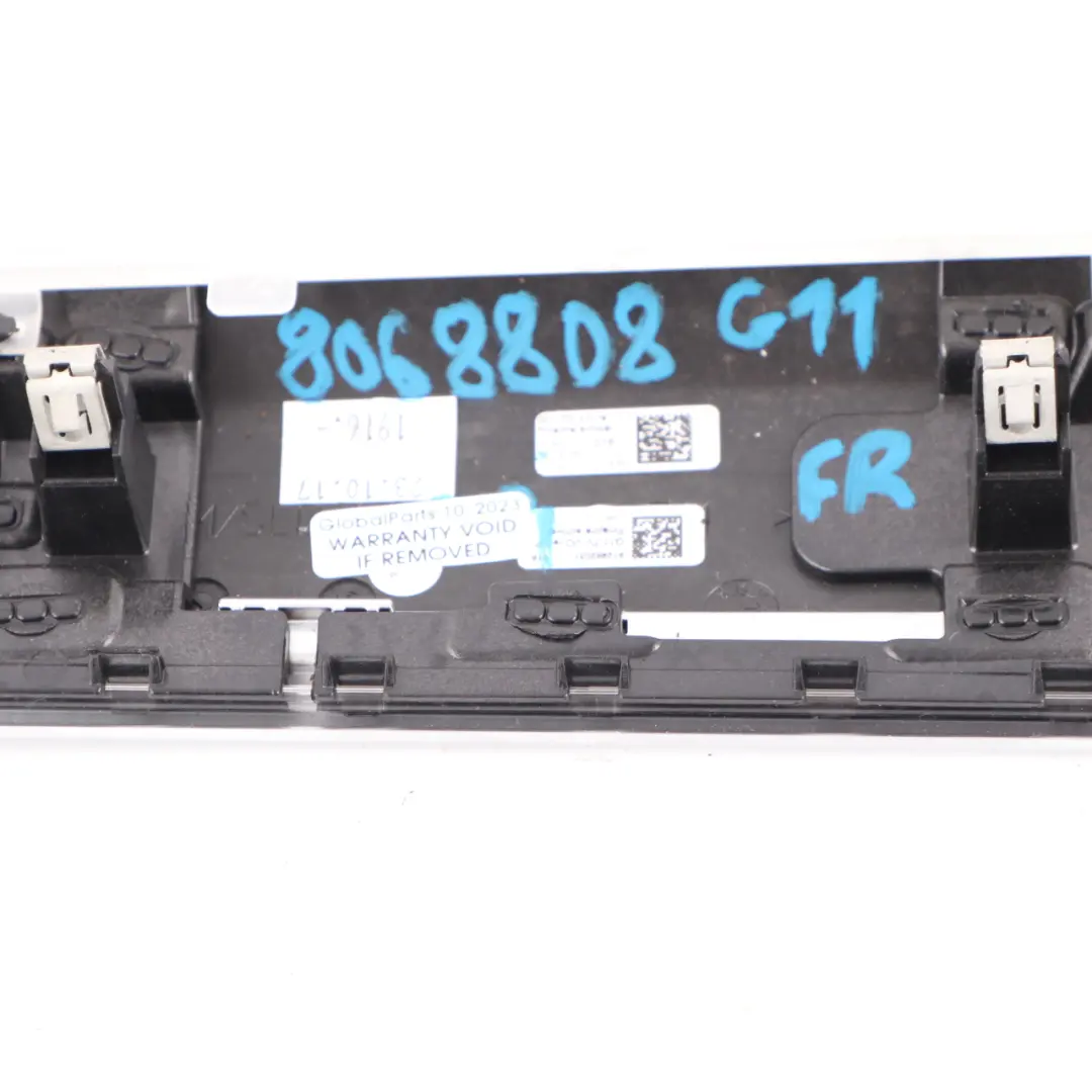 Door Panel Trim Strip Interior Front Right O/S Fine Wood Black to BMW G11 with Part number 8068808 BMW G11 Door Panel Trim Strip Interior Front Right O/S Fine Wood Black - SKU 8068808 - Part number 8068808