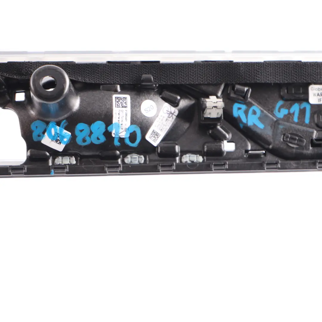 Door Panel Trim Strip Interior Rear Right O/S Fine Wood Black to BMW G11 with Part number 8068810 BMW G11 Door Panel Trim Strip Interior Rear Right O/S Fine Wood Black - SKU 8068810 - Part number 8068810