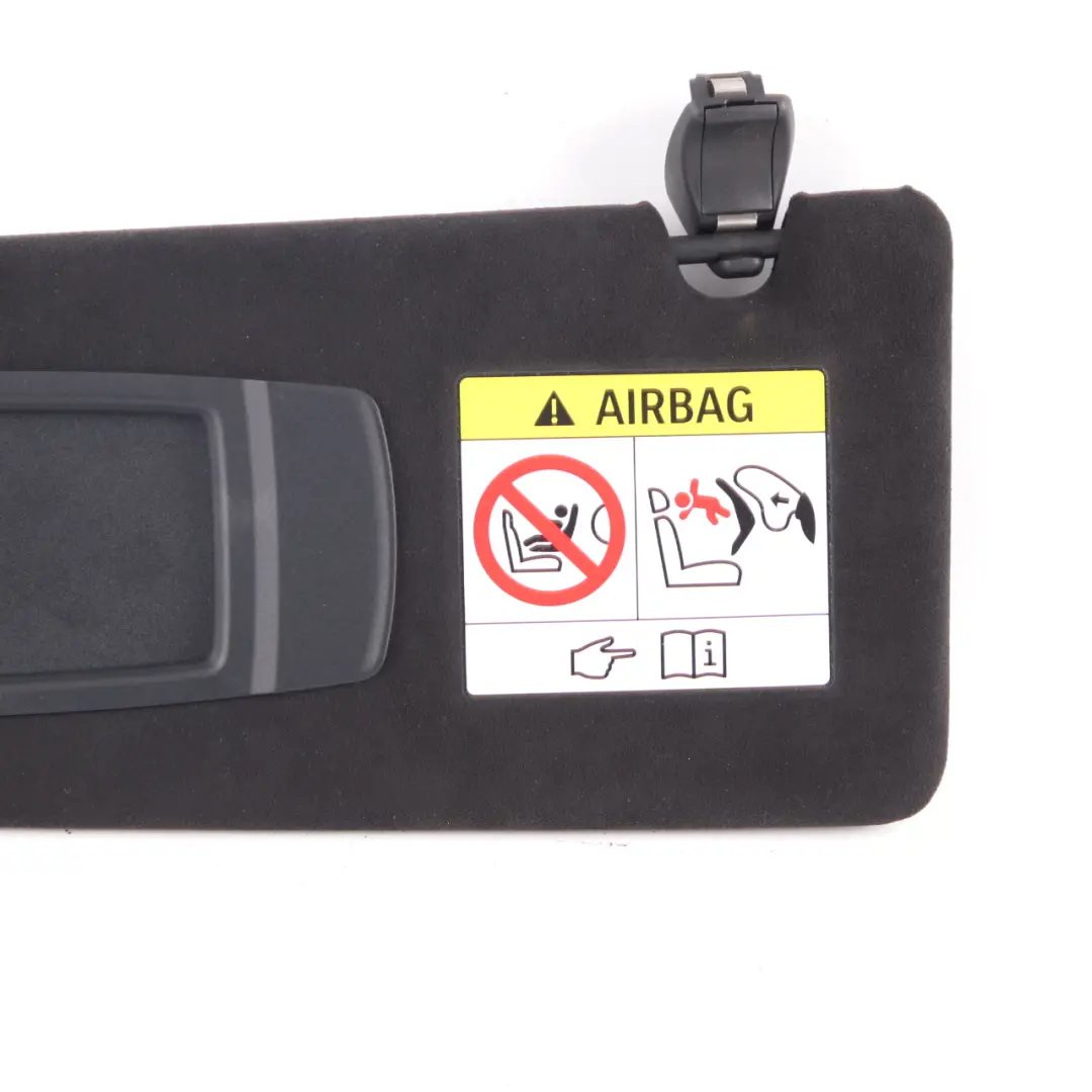 Sun Visor Left N/S Illuminated Mirror Alcantara to BMW G30 with Part number 8068841 BMW G30 Sun Visor Left N/S Illuminated Mirror Alcantara - SKU 8068841 - Part number 8068841