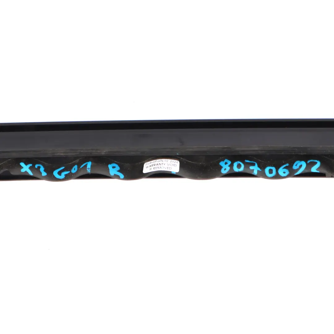 BMW G01 Modanatura Del Tetto Ringhiera Di Rifinitura Destra Nero Lucido - SKU 8070692 - Numero di parte 8070691