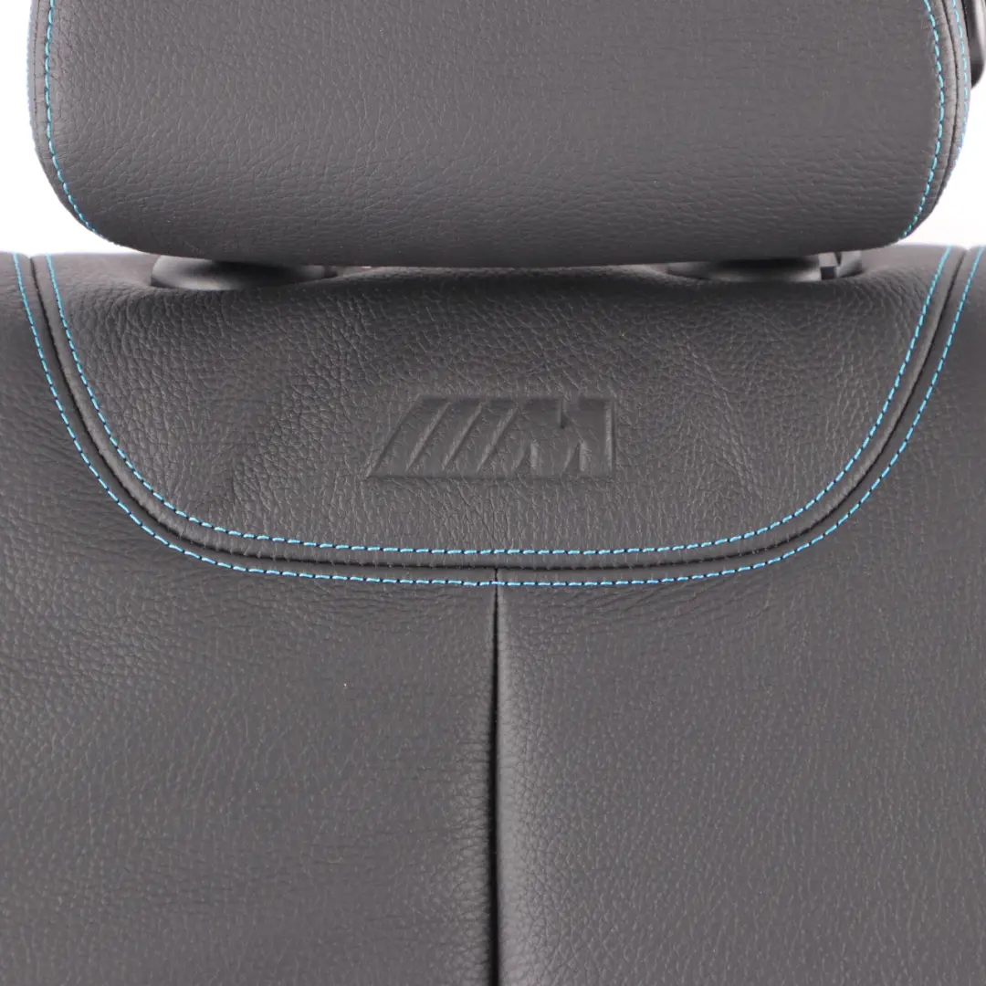 Asiento Trasero Derecho Funda Respaldo Tela Cuero Negro Azul para BMW F87 M2 con número de pieza 8070930 BMW F87 M2 Asiento Trasero Derecho Funda Respaldo Tela Cuero Negro Azul - SKU 8070930 - Número de pieza 8070930