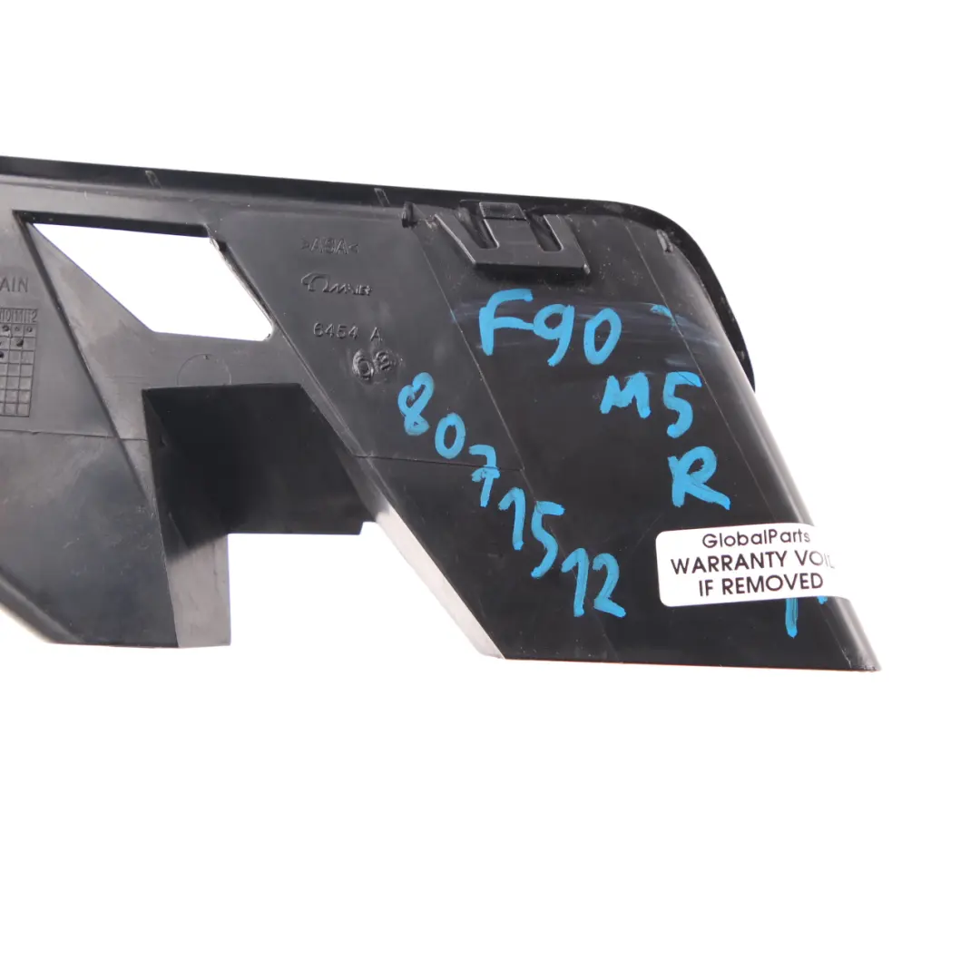 Duct Side Panel Front Left N/S Wing Fender Grille Trim to BMW F90 M5 Air with Part number 8071511 BMW F90 M5 Air Duct Side Panel Front Left N/S Wing Fender Grille Trim - SKU 8071511 - Part number 8071511