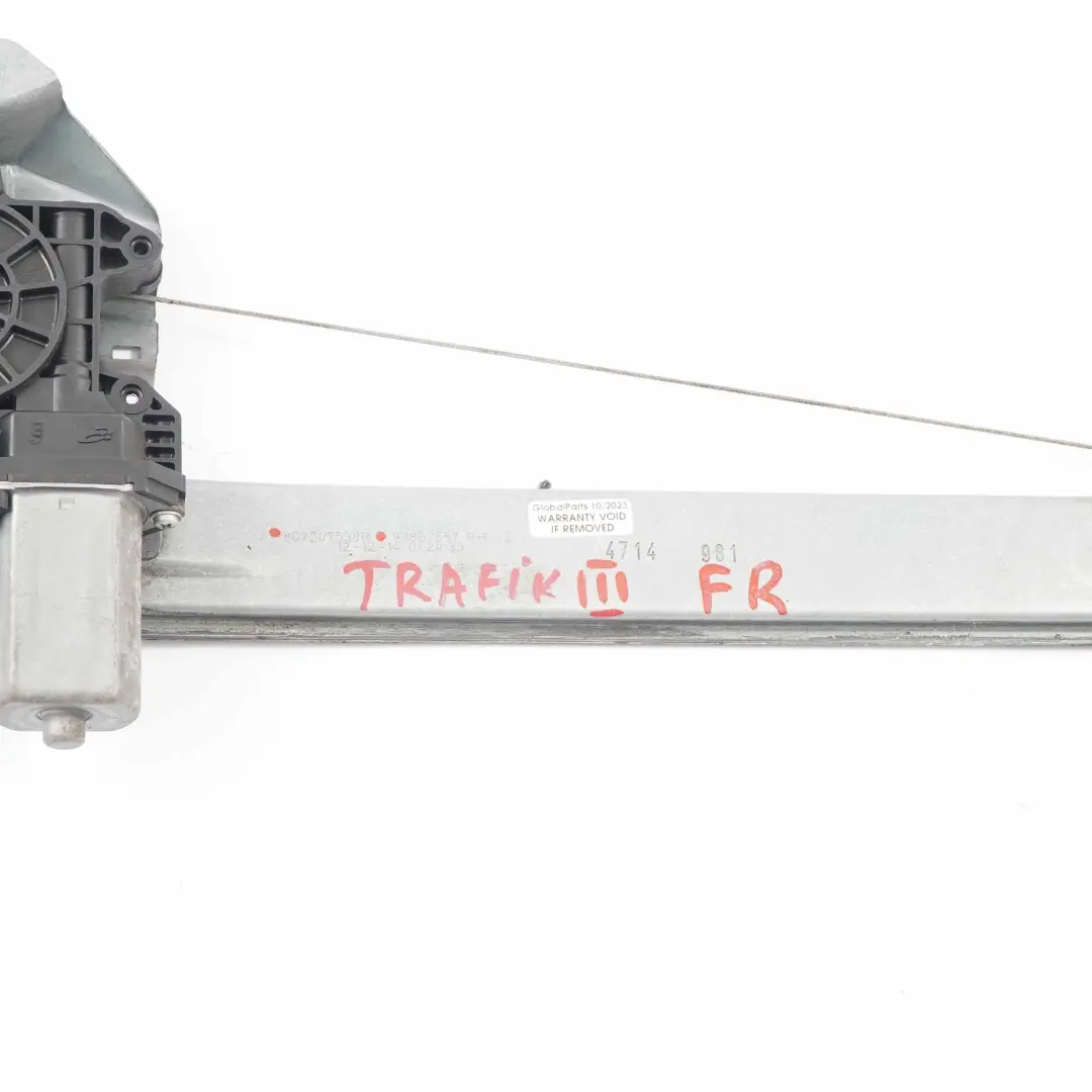 Renault Trafic III Alzacristalli Porta Anteriore Destra Regolatore - SKU 807207538R - Numero di parte 807207538R