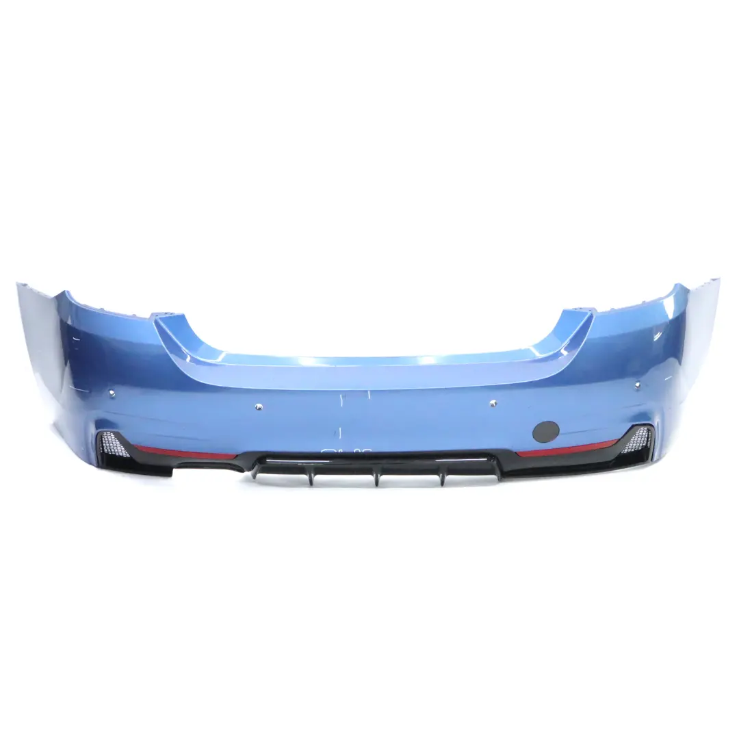 Bumper M Sport Trim Panel Cover PDC Estorilblau Estoril Blue - B45 to BMW F36 Rear with Part number 8073080 BMW F36 Rear Bumper M Sport Trim Panel Cover PDC Estorilblau Estoril Blue - B45 - SKU 8073080-EB - Part number 8073080