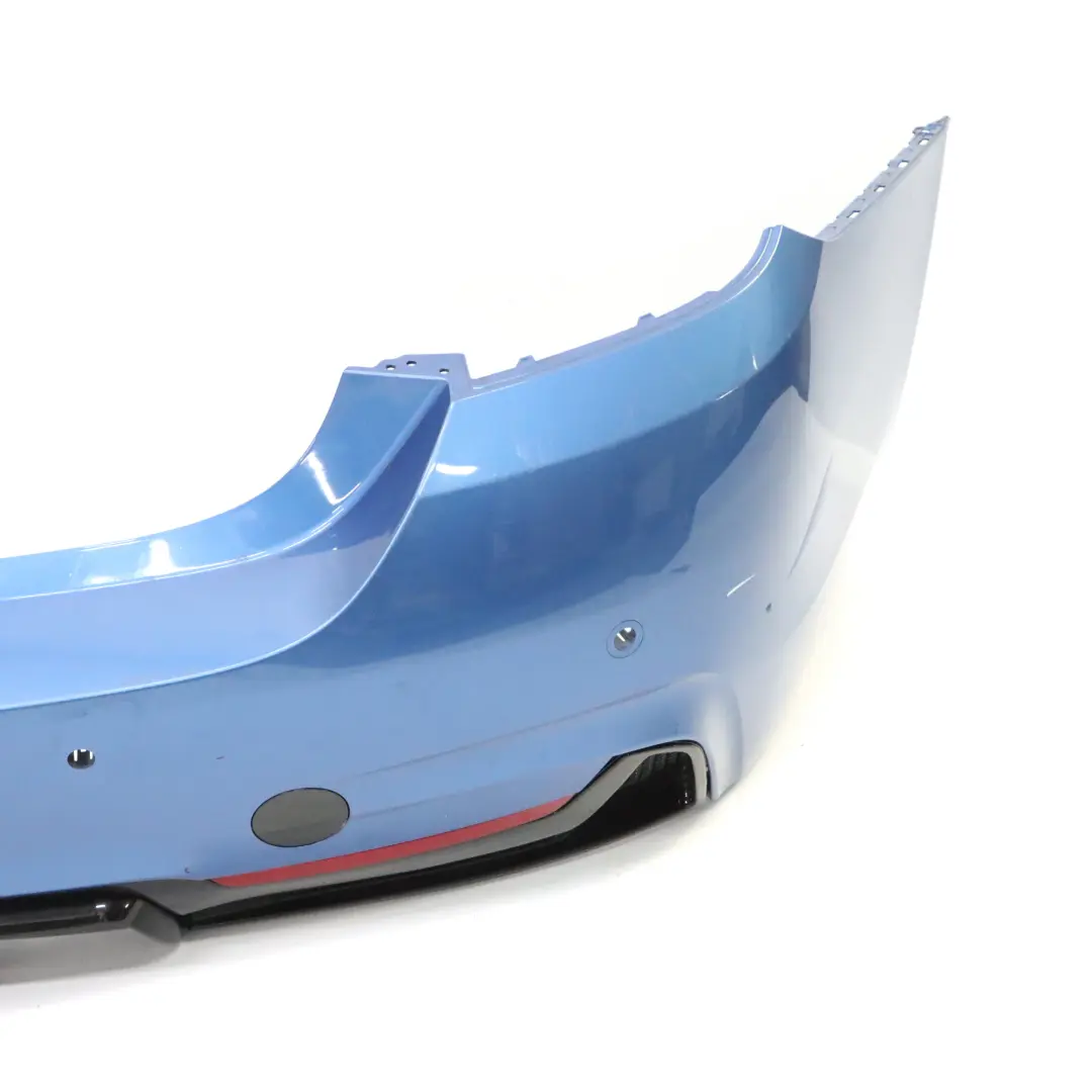 Bumper M Sport Trim Panel Cover PDC Estorilblau Estoril Blue - B45 to BMW F36 Rear with Part number 8073080 BMW F36 Rear Bumper M Sport Trim Panel Cover PDC Estorilblau Estoril Blue - B45 - SKU 8073080-EB - Part number 8073080