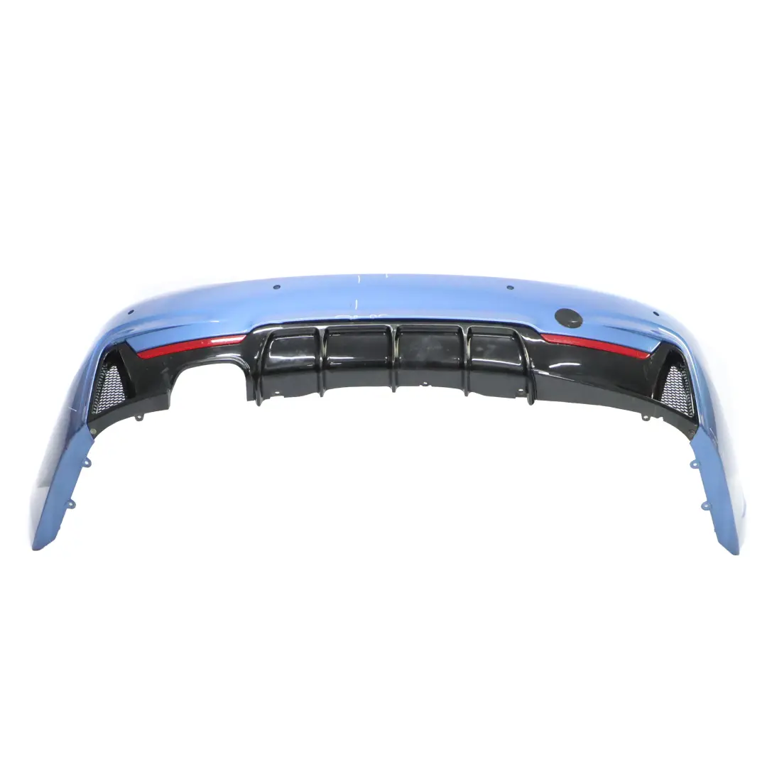 Bumper M Sport Trim Panel Cover PDC Estorilblau Estoril Blue - B45 to BMW F36 Rear with Part number 8073080 BMW F36 Rear Bumper M Sport Trim Panel Cover PDC Estorilblau Estoril Blue - B45 - SKU 8073080-EB - Part number 8073080