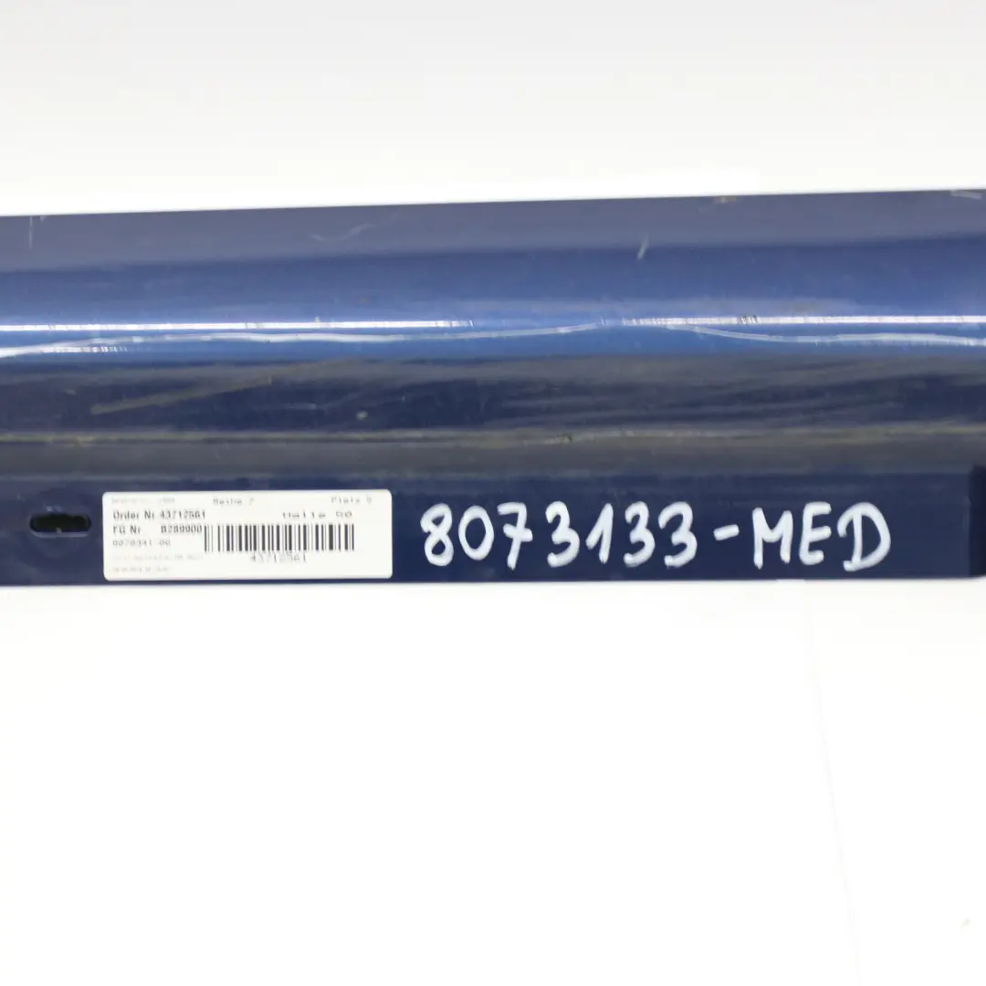 BMW G30 F90 M5 Listón de umbral faldón lateral izquierdo Mediterranean Blue C10 - SKU 8073133-MED - Número de pieza 8073133