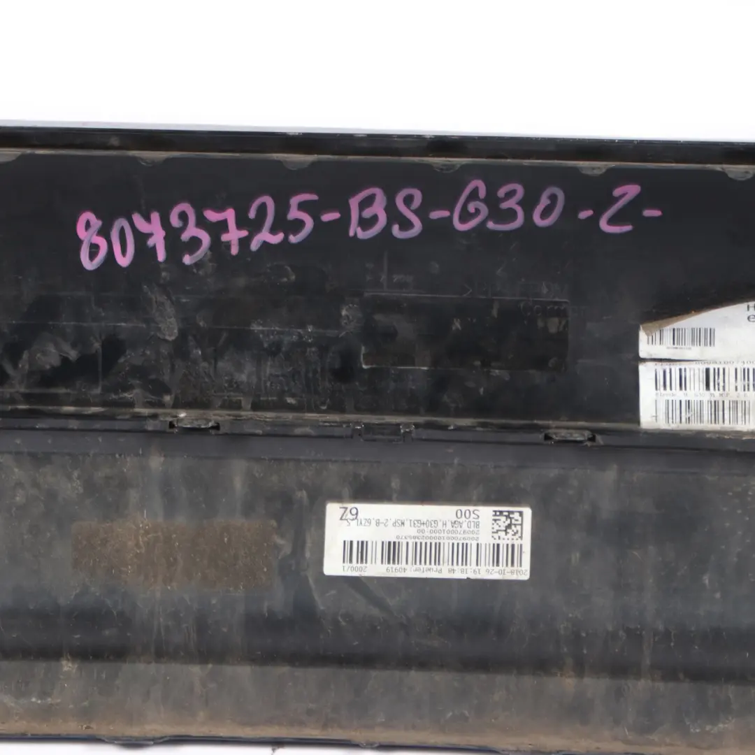 Bumper Panel M Sport PDC Covering Black Sapphire Metallic - 475 to BMW G30 Rear with Part number 8073725 BMW G30 Rear Bumper Panel M Sport PDC Covering Black Sapphire Metallic - 475 - SKU 8073725-BS - Part number 8073725