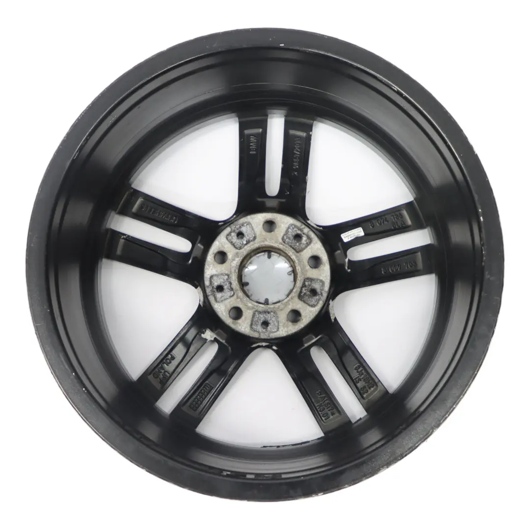 BMW F20 F21 Cerchio lega nera posteriore 18" 8J ET:52 M Doppie razze 719 - SKU 8074186-4 - Numero di parte 8074186