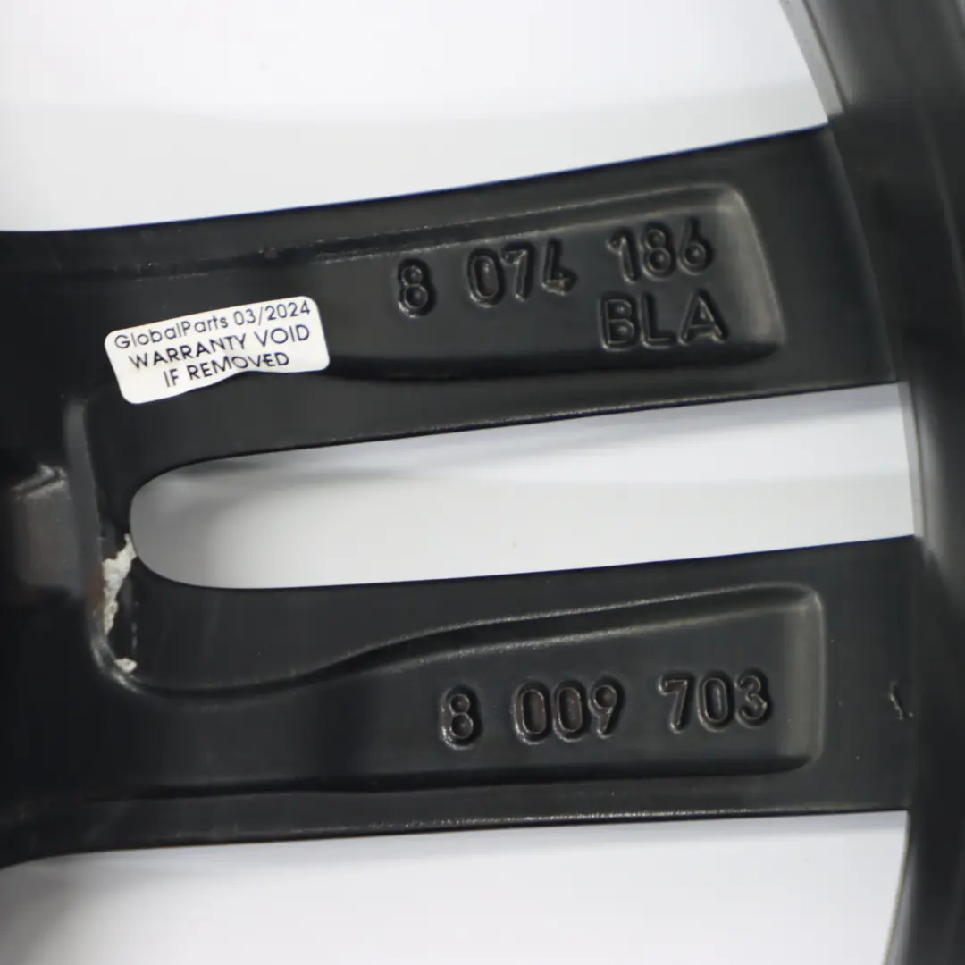 BMW F20 F21 hinten schwarz Leicht metall felge 18" 8J ET:52 - SKU 8074186-4 - Teilenummer 8074186