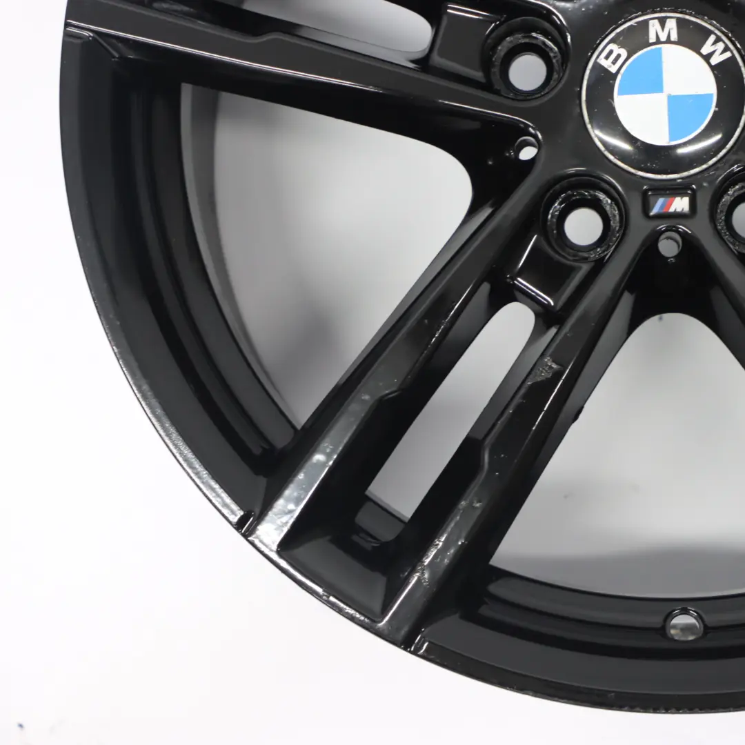 BMW F20 F21 Rear Black Alloy Wheel Rim 18" 8J ET:52 M Double Spoke 719 - SKU 8074186-4 - Part number 8074186