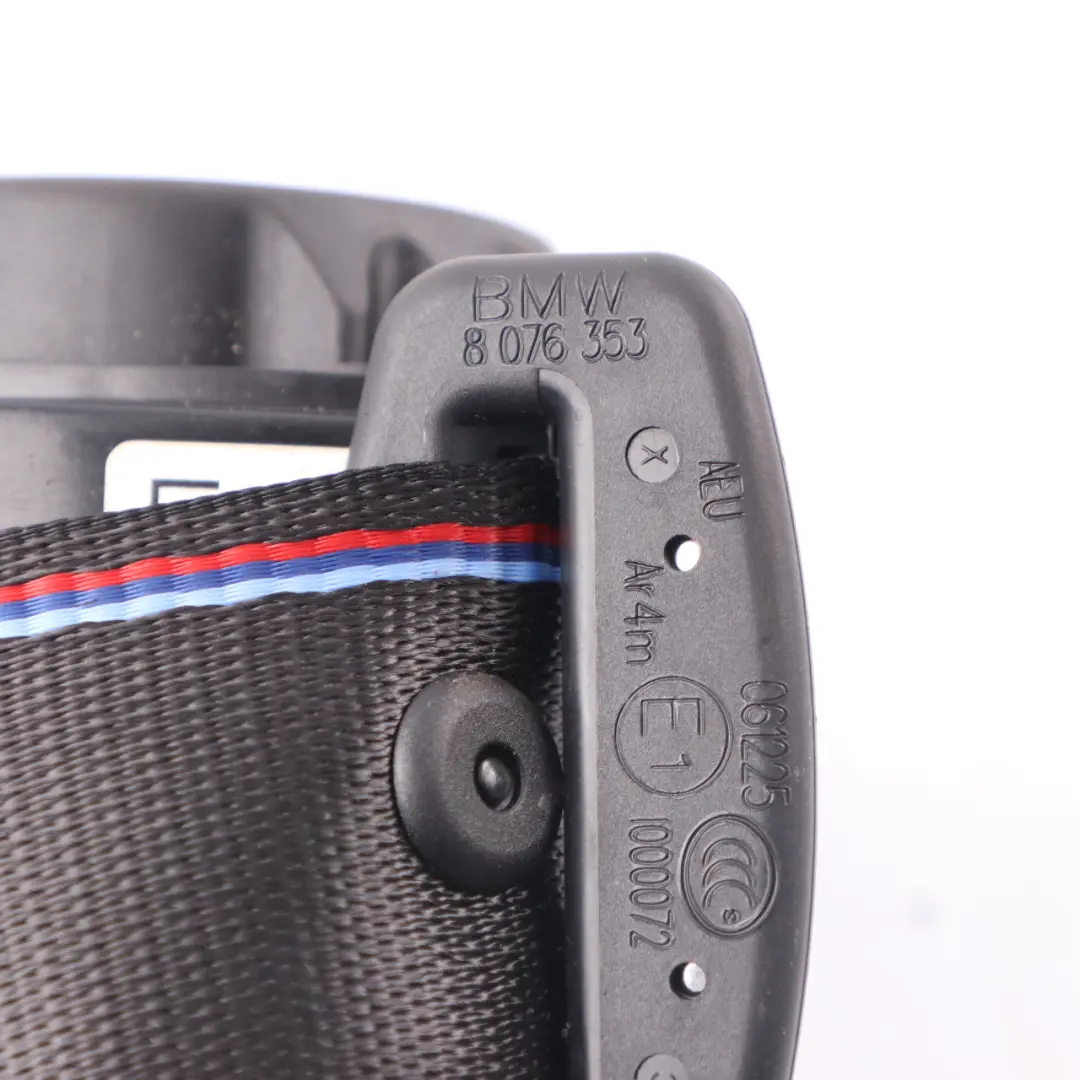 Seatbelt Rear BMW F82 M4 Upper Left N/S Seat Safety Belt Tricoloured to with Part number 8076353 Seatbelt Rear BMW F82 M4 Upper Left N/S Seat Safety Belt Tricoloured - SKU 8076353 - Part number 8076353