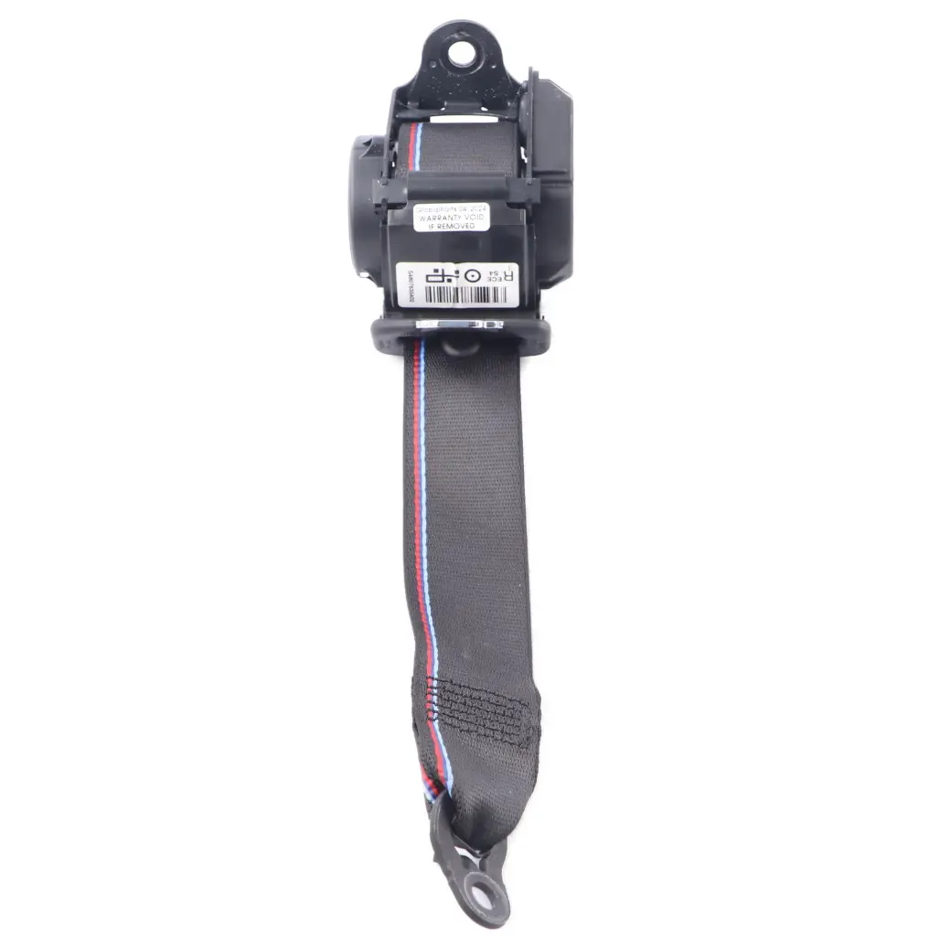 Seatbelt Rear BMW F82 M4 Upper Right O/S Seat Safety Belt Tricoloured to with Part number 8076354 Seatbelt Rear BMW F82 M4 Upper Right O/S Seat Safety Belt Tricoloured - SKU 8076354 - Part number 8076354