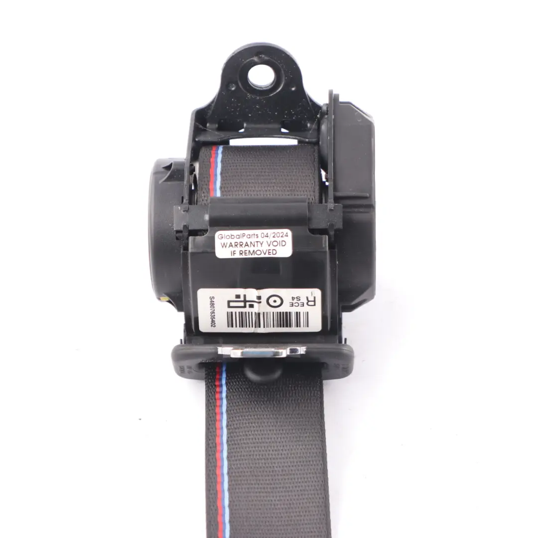 Seatbelt Rear BMW F82 M4 Upper Right O/S Seat Safety Belt Tricoloured to with Part number 8076354 Seatbelt Rear BMW F82 M4 Upper Right O/S Seat Safety Belt Tricoloured - SKU 8076354 - Part number 8076354